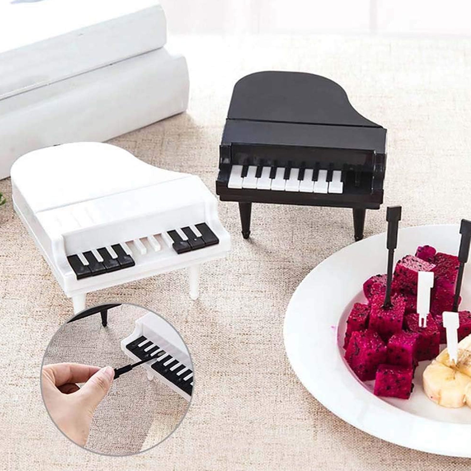 5538 10Pcs/Lot Creative Piano Fruit Forks Set Food Sticks for Dessert Fruit Snack Picking Kitchen Dining Tools (10 Pc Set) 5538 10Pcs/Lot Creative Piano Fruit Forks Set Food Sticks for Dessert Fruit Snack Picking Kitchen Dining Tools (10 Pc Set)